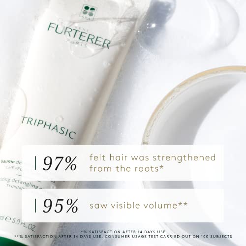 Rene Furterer Triphasic Texturizing Conditioner - Strengthens Hair and Increases Volume for Men and Women with Thinning Hair - Plant-Based Formula - Sulfate, Paraben, Silicone-Free - 5 fl. oz.