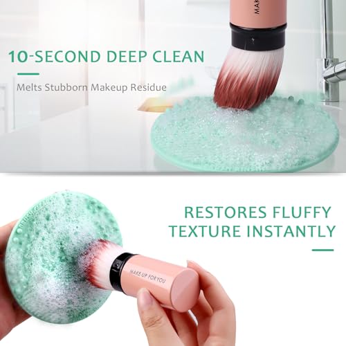 Makeup Brush Cleaner Set with Silicone Pad & Shampoo