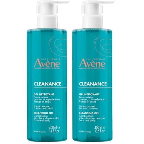 Av?ne Cleanance Cleansing Gel Soap Free Cleanser for Acne Prone, Oily, Face & Body, Alcohol-Free
