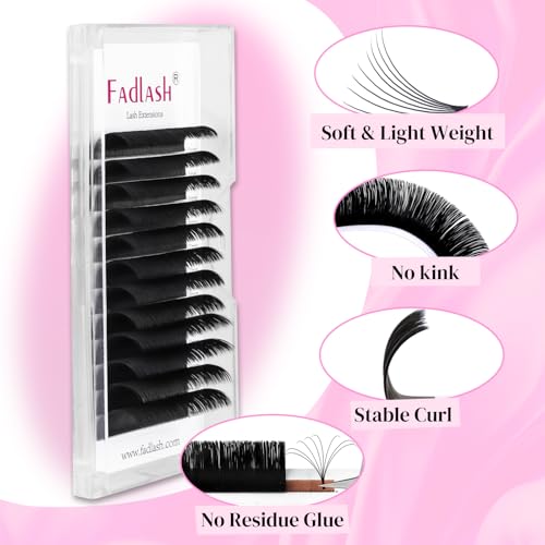 FADLASH Easy Fan Lash Extensions D Curl 15-20mm Mix