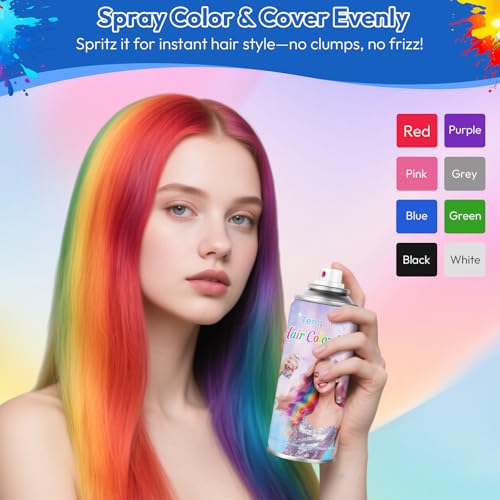 Blue Temporary Hair Color Spray - Washable & Safe for All Ages