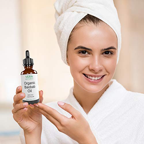 ORGANIC BAOBAB OIL 100% Pure & Natural, Unrefined, Cold-Pressed For Face, Dry Skin, Nails, Lips, Body & Hair - Reduce Hair Breakage, Even Out Skin Tone, Therapeutic Massage