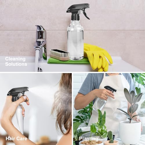 Uineko 10 Oz Spray Bottle 2-Pack, Mist & Stream, BPA-Free
