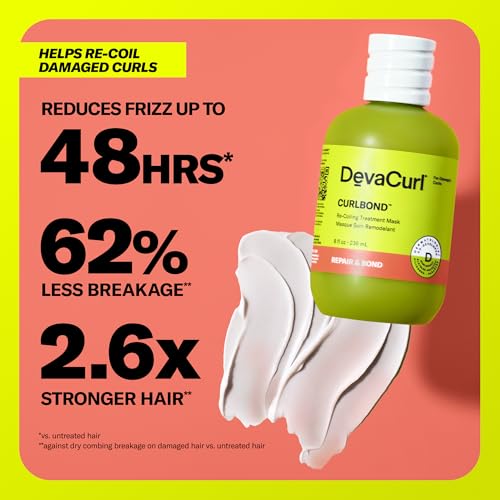 DevaCurl CurlBond Re-Coiling Treatment Mask | Helps Re-Link Broken Bonds | Improves Strength | Protects From Future Damage | All Curl Types