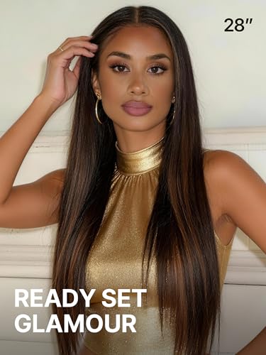 Frodio Veralux™ 28-Inch Glueless Lace Wig - Silky Straight Human Hair
