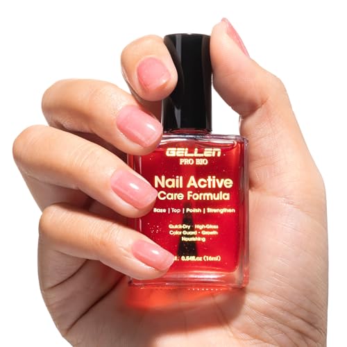GELLEN Active Glow Nail Polish - Ridge Filler & Strengthener, Rose Red