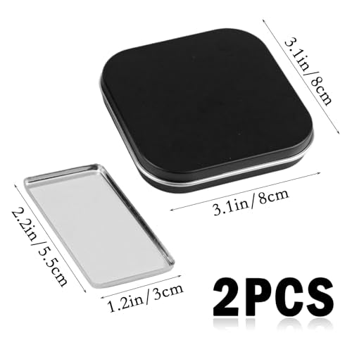 2Pcs Empty Eyeshadow Palette - Refillable Makeup Organizer with Grids