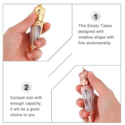 10 Pack Empty Lip Gloss Tubes, Refillable Radish Design Containers