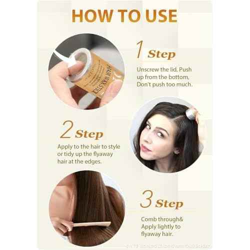 6Pcs Hair Wax Stick Set for Flyaways, Topsy Tail Hair Tools for Women, Teen Girls & Kids, Slick Back Hair Brush, Bun Accessories, Non-greasy Styling Tools Slick Stick, 2.7 Oz