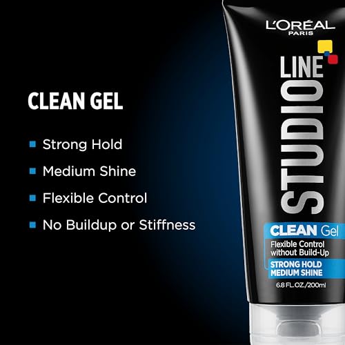 Strong Hold Clear Hair Gel - 6.8 Fl Oz (Pack of 1) for Men & Women