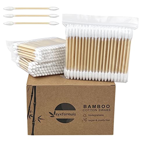 Eyxformula Precision Pointed Cotton Swabs with Bamboo Sticks - 500 Count