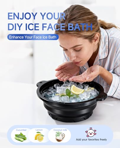 Collapsible Silicone Facial Ice Bath Bowl for Cold Plunge