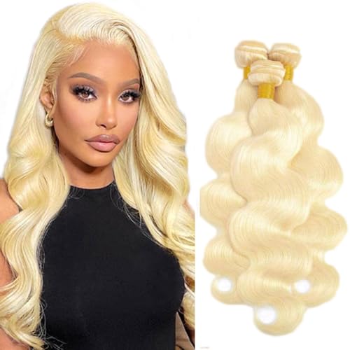 #613 Honey Blonde Body Wave Human Hair Bundles 12-16 Inch