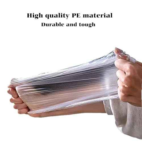 200PCS Disposable Shower Caps, Plastic Clear Hair Cap Large Thick Waterproof Bath Caps for Women & Men Unisex Reusable Travel Essentials for Deep Conditioning, Hair Treatment, Hotel, Spa, and Home Use