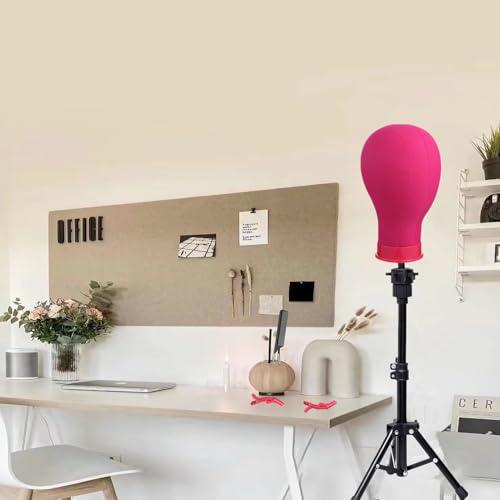 22 Inch Canvas Wig Head Mannequin with Tripod Stand & Accessories