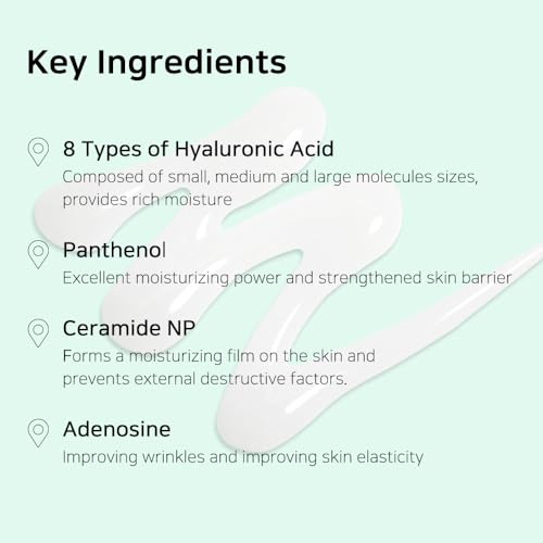 Pantheno Hyaluronic Acid Watery Gel Cream 1.86 Oz / 55ml, with Hyaluronic Acid,Panthenol,Centella & Hydrating gel texture, Korean Skincare