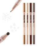 SUMEITANG #02-MEDIUM BROWN Dual Ended Freckle Pen – Natural Faux Freckles Stamp & Precision Tip