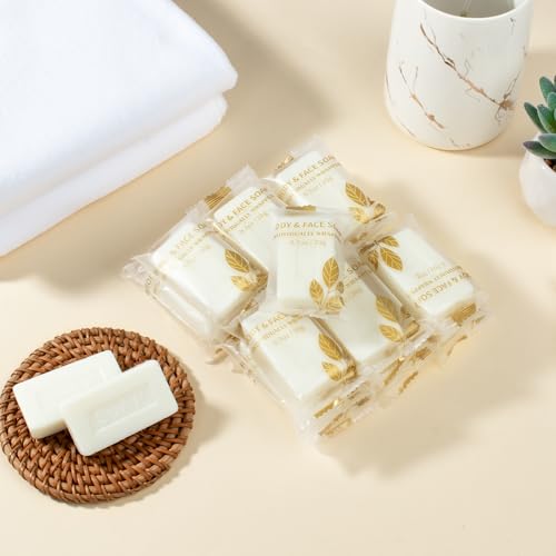 Soap Bar Mini Size of Travel in Bulk, Disposable Small Hand Body Soaps Individually Wrapped Kit, Bath Toiletries Hygiene Supplies, Toiletry for Motel Guest Homeless Charity, 0.7 Oz/20g (60)
