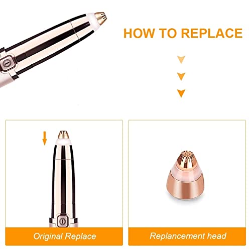 Eyebrow Hair Remover replacement heads for Finishing Touch Flawless Brows Eyebrow Hair Remover,Painless Blades with Cleaning Brush - As Seen on TV (flawless eyebrow replacement heads, 6 pack)