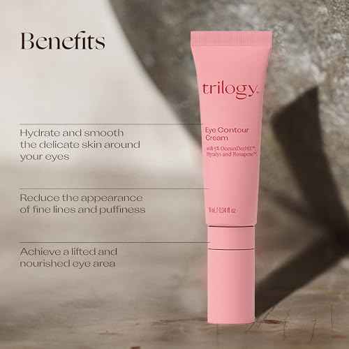 Trilogy Eye Contour Cream with Rosapene for Fine Lines & Puffiness, Made with Rosehip Oil, Aloe Vera & Acai, 0.34 fl oz