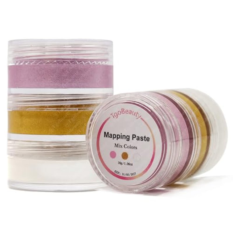 30g Metallic Brow Mapping Paste Set - White, Pink, Golden
