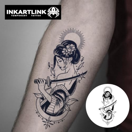 Female Warrior Temporary Tattoos - Waterproof, 7-14 Day Wear