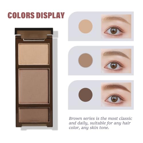 3-Color Eyebrow Powder Palette - Warm Coffee #102