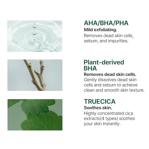SOME BY MI AHA BHA PHA 30 Days Miracle Truecica Clear Pad ? 70 Pads ? Korean Exfoliating Centella Face Toner Pads ? Gently Clears Impurities, Refines Pores & Smooths Skin Texture ? Korean Skin Care