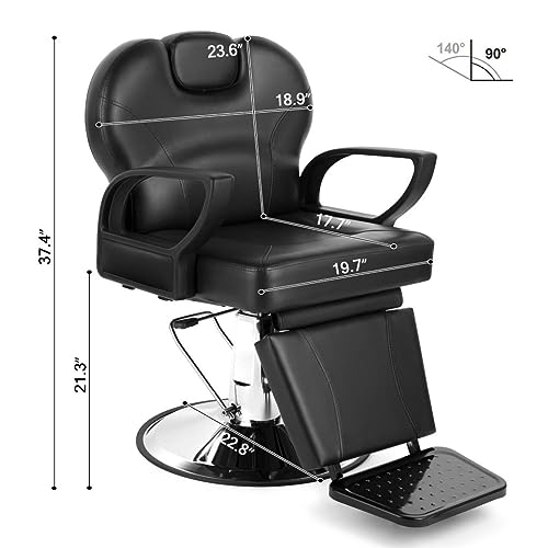 Artist Hand Barber Chair - Hydraulic Reclining Salon Chair