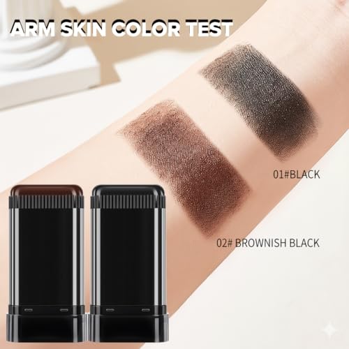 MOONGAZE 2-Pack Waterproof Root Touch-Up Hair Color Stick & Comb for Gray Coverage