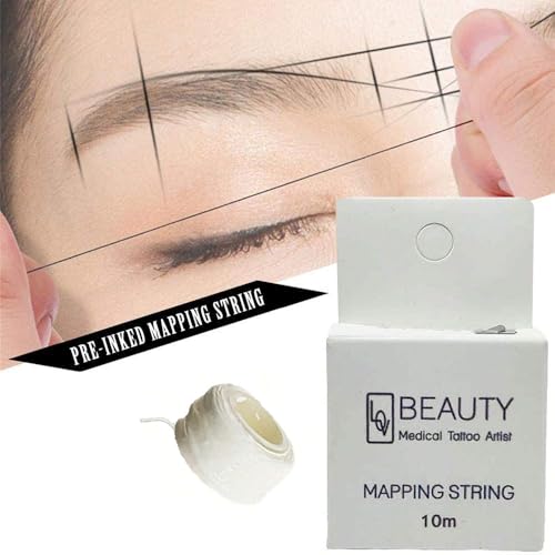 Pre-Inked Brow Mapping String for Symmetrical Eyebrow Design (10m)