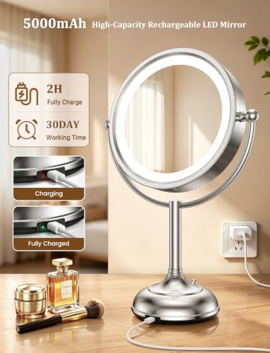VESAUR 20X Lighted Makeup Mirror with 10X Magnification