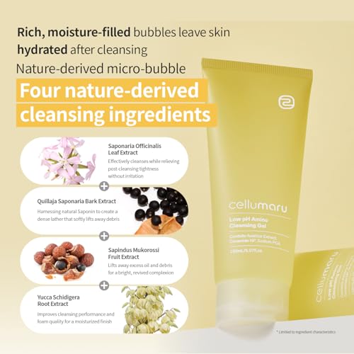 CELLUMARU Low pH Amino Cleansing Gel 210ml for Sensitive Skin