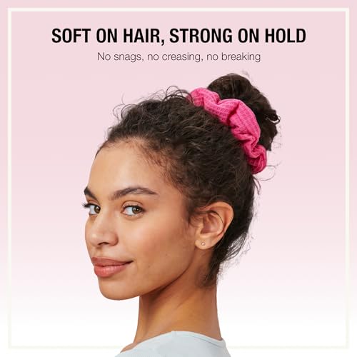 Scünci Waffle Knit Cotton Scrunchies, 36 Count No-Damage