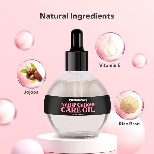 CharmCherry Cuticle Oil - Nail Growth & Strength, 2.5 fl oz
