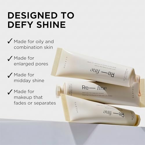 Haleys Re-fine Soft Matte Poreless Face Primer with Vitamin C & E - 1 Oz