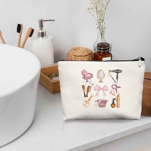 Hairstylist Gifts Women Makeup Bag Make Up Bag, Cosmetic Bags for Hairstylists, Hairdresser Gifts for Cosmetology Student Teen Girls