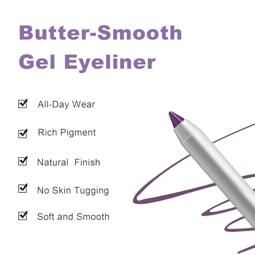 Deep Purple Plum Eyeliner Pencil - Waterproof, Smudge-Proof