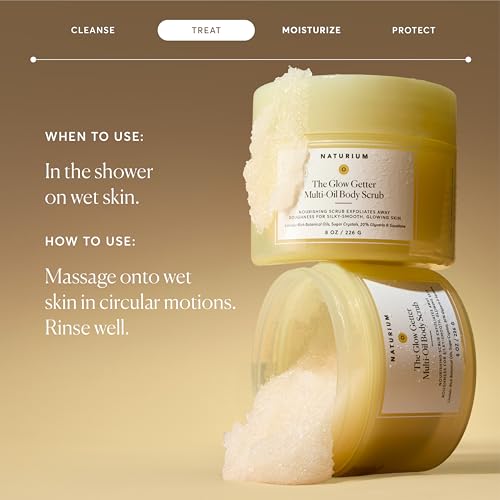 Naturium Glow Getter Body Scrub with Sugar Crystals, 8 oz