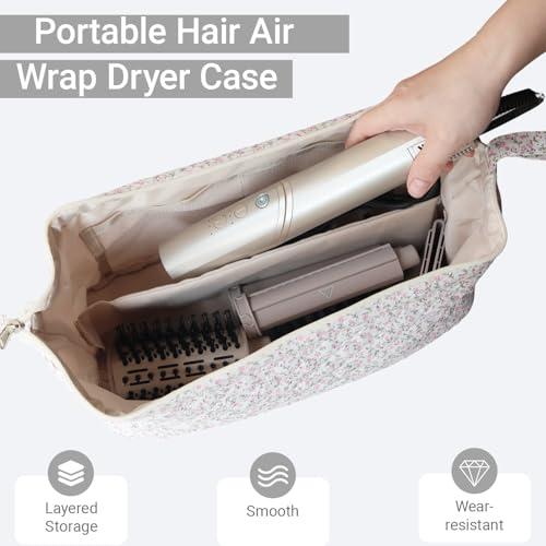 Quilted Hair Tools Travel Bag for Dyson Airwrap & Shark FlexStyle