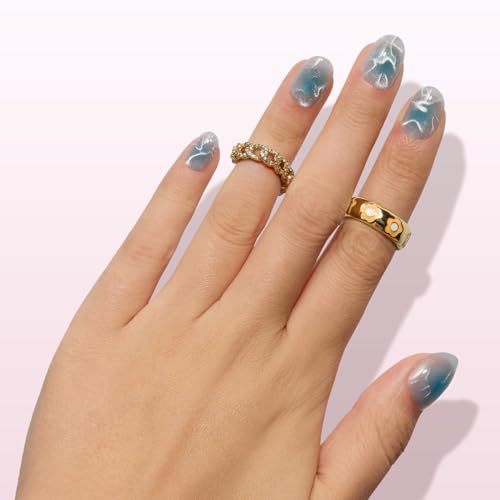 Nail Reformation Press-On Nails | Teal Velvet Cat Eye, 32 Pcs