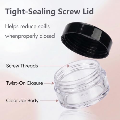 5g Sample Containers 50 Pack with Lids & Labels
