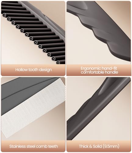 Dandruff Comb Set 2PC Stainless Steel Scalp Detox Hair Care Tool