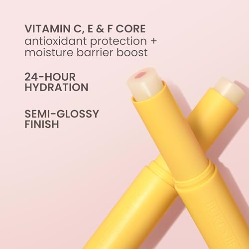 Burt's Bees Boosted Lip Balm Sheer Plus; Vitamin Lip Balm, Nourishing Vitamin C, E, and F Core; 24 Hour Moisture; Tint Free, Semi Glossy Finish; 100% Natural Origin; 1 Tube; 0.16 Oz. (Pack of 2)