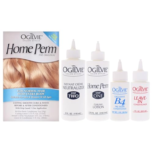 Ogilvie Home Perm Kit for Color-Treated & Normal Hair - Long-Lasting Curls & Waves