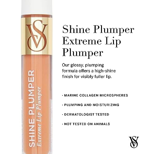 Victoria's Secret Shine Extreme Lip Plumper in Warm Blush, Plumping Gloss for Women with Marine Collagen Microspheres