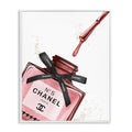 Stupell Industries Makeup Nail Polish Brush Drip Pink Fashion Design, Design by Ziwei Li