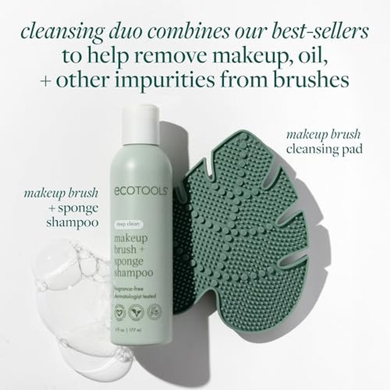 EcoTools Makeup Brush Cleaner Set - Cleansing Pad & Shampoo