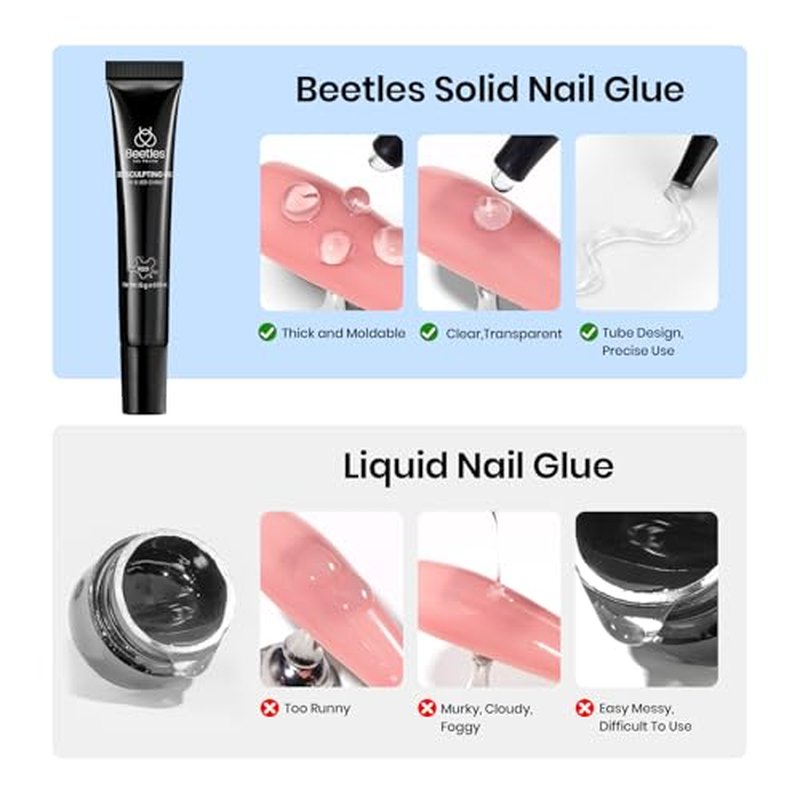 Beetles 15ml 3D Sculpting Gel for Nail Art - Clear Rhinestone Glue