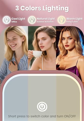 SisKokoro 40X Magnifying Mirror with Light - Compact & Rechargeable